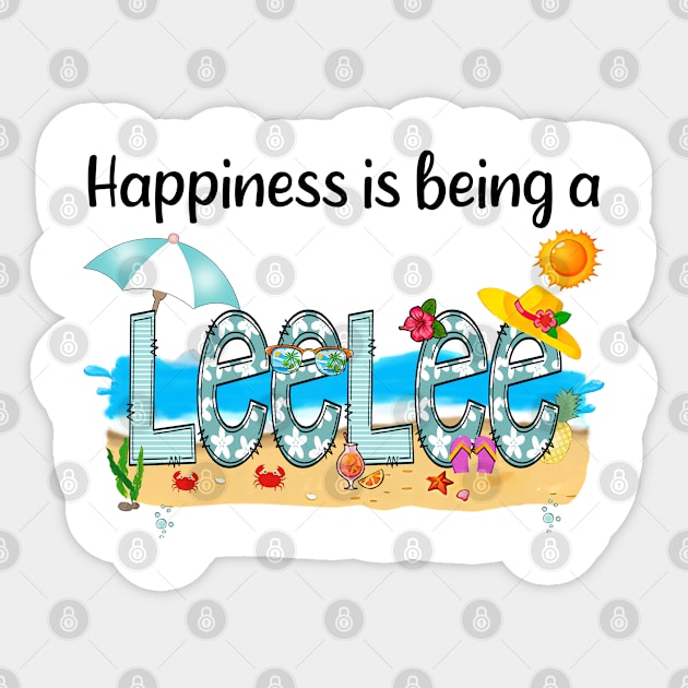 Happiness Is Being A Leelee Summer Beach Happy Mother's Day Sticker by KIMIKA